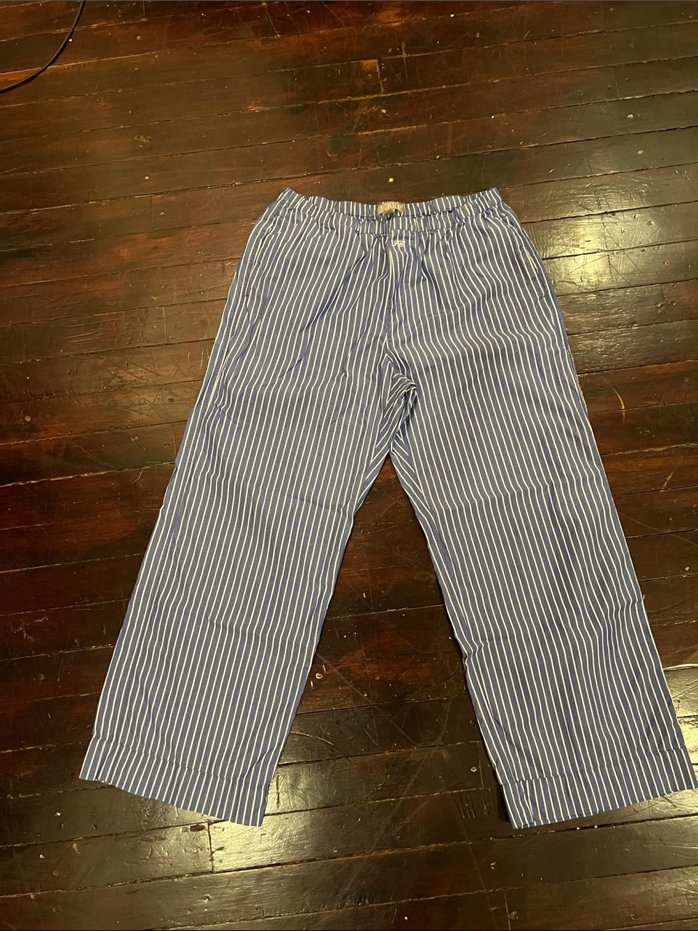J. Crew Blue and White Striped Pajama Pants